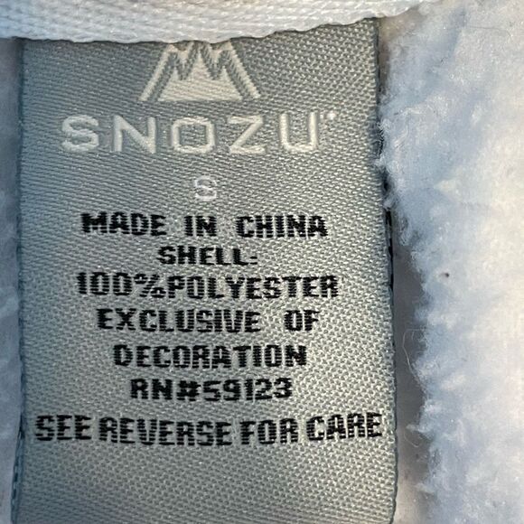 Snozu Fleece Jacket Winter White Knit Full Zip Long Sleeve Lightweight S - Picture 8 of 8